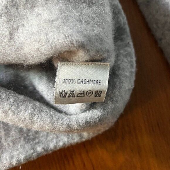 Pure Cashmere Womens Gray 100% Cashmere Soft Cropped Sweater M - Picture 5 of 7
